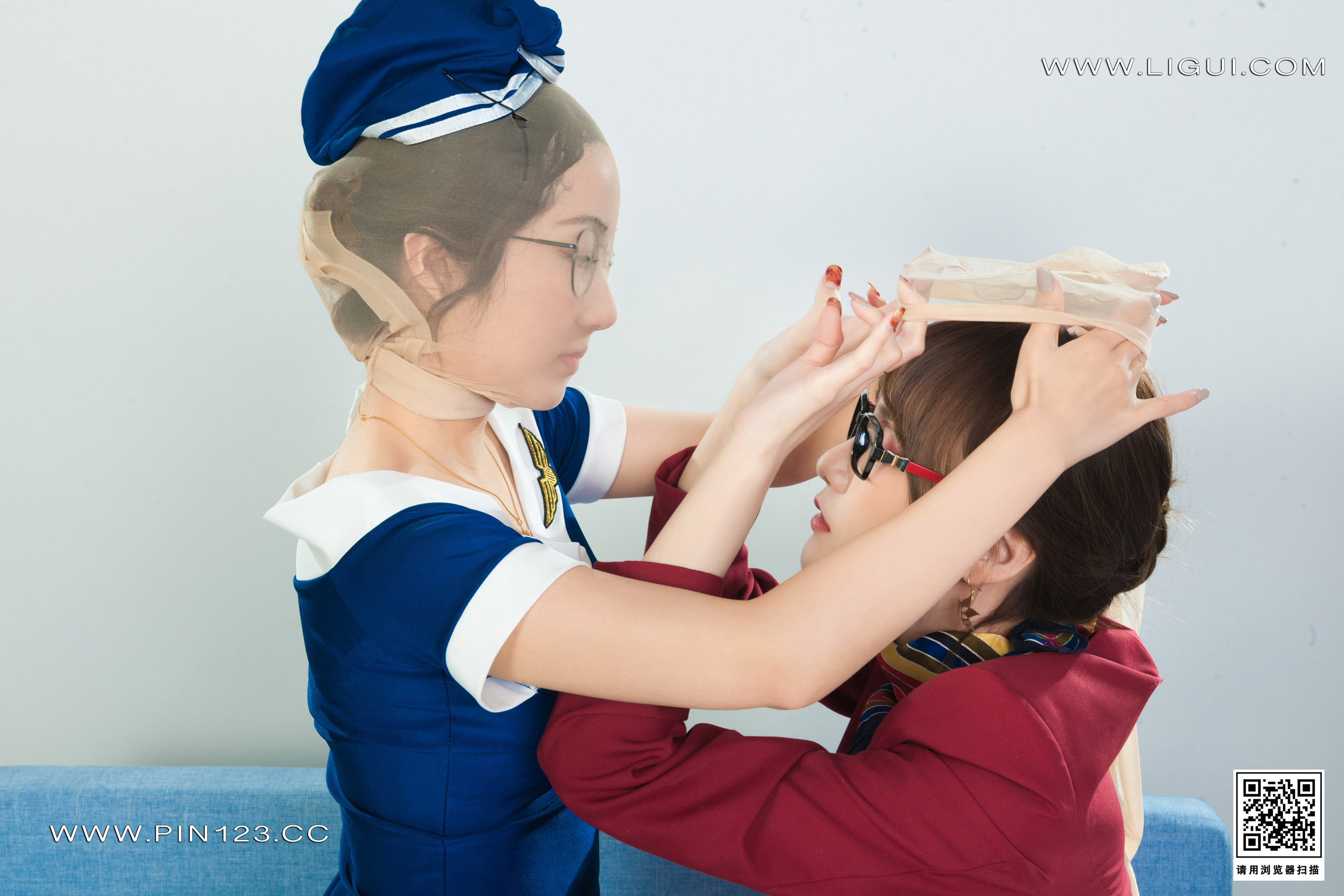 Ligui丽柜 2022.11.11 双生花-空中丝欲 汐汐＆心心